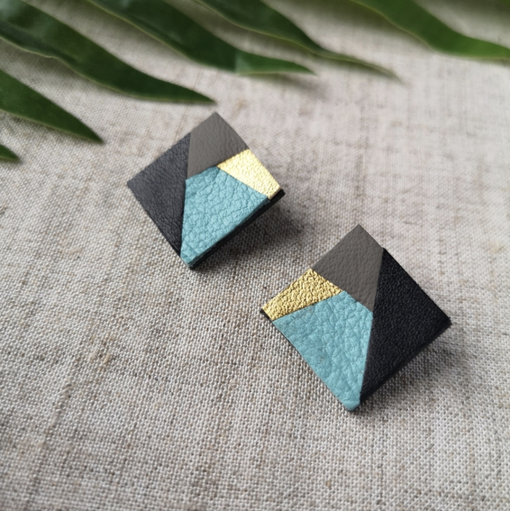 ✨2XHP✨Leather earrings from Etsy